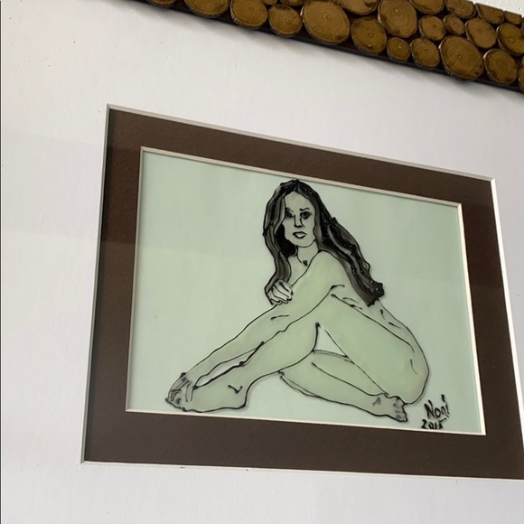 Matted and framed Nude - Picture 2 of 2